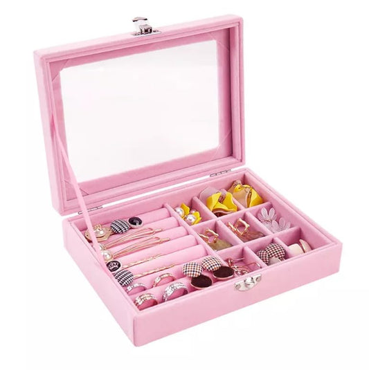 Glass-Top Jewelry Storage Box