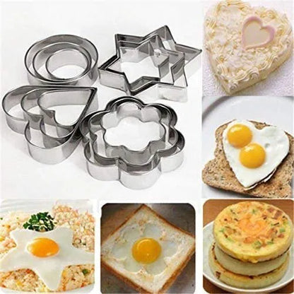 12-Piece Stainless Steel Cookie,Pastry, and Fruit Cutters Set