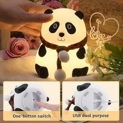 Portable Beside Silicon  Panda Touch Lamp