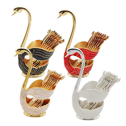 Twirl Swan Spoon Set