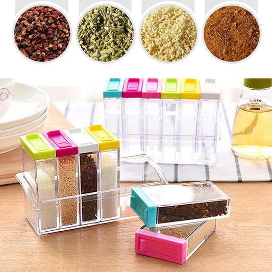 6Pcs Seasoning Spice Jar, Kitchen Accessories 