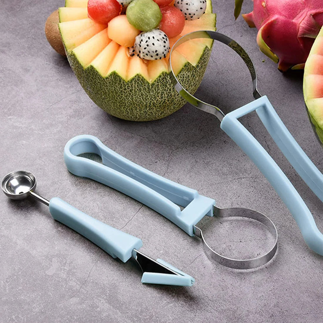4 Piece Stainless Steel Fruit Cutting Tool Set