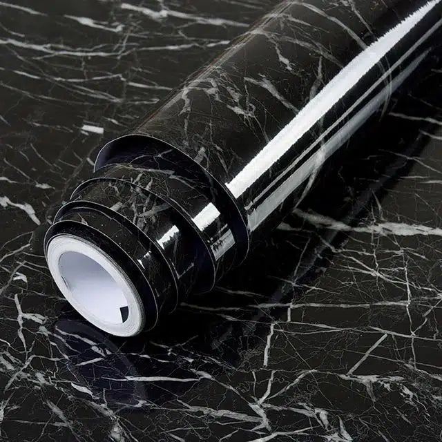Black Marble Paper Sticker, Home and Wall Decor