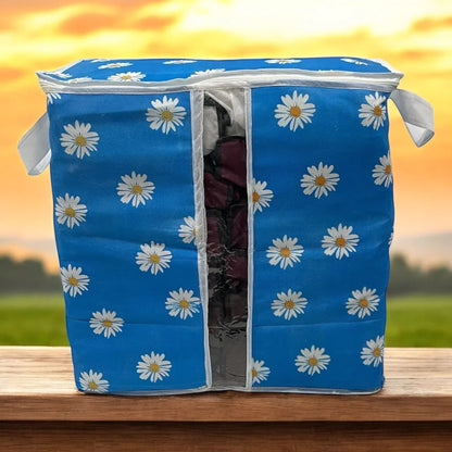 Blue Flower Printed Storage Bag, Storage bag 