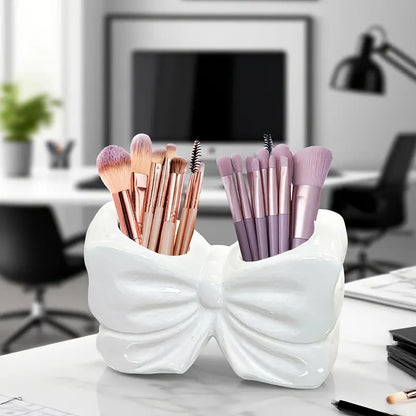 1PC Makeup Brush Organizer (Bow Shape For Vanity Table) (5X3Inch)