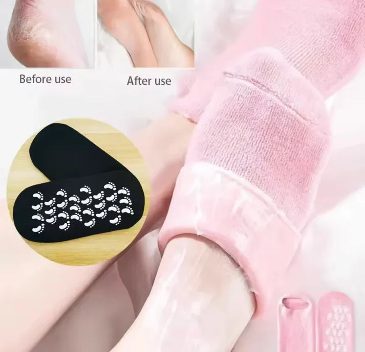 Silicone Heel & Foot Protector Socks