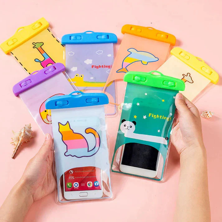 Waterproof Mobile Pouch With Cartoon Print