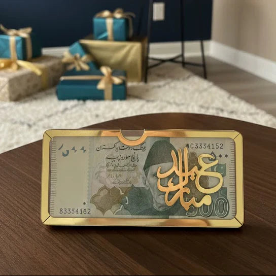 Set Of 5 Acrylic Eid Mubarak Cash Holders
