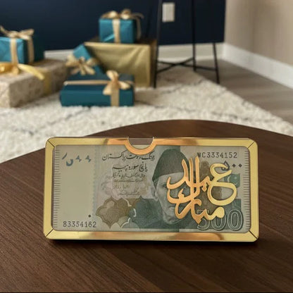 Set Of 5 Acrylic Eid Mubarak Cash Holders