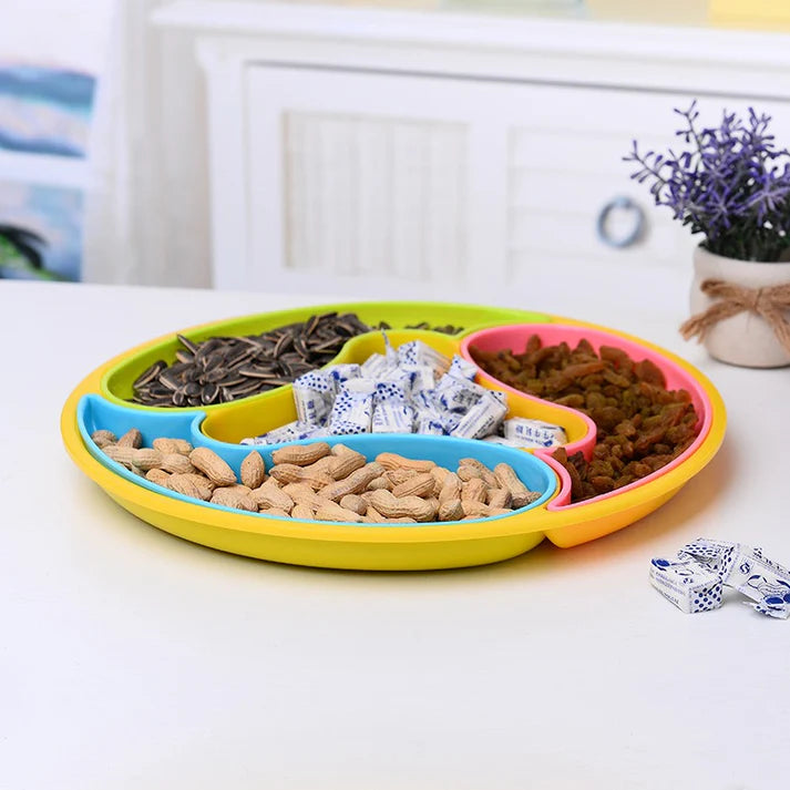 Four-Compartment Food Organizer Dolphin Tray