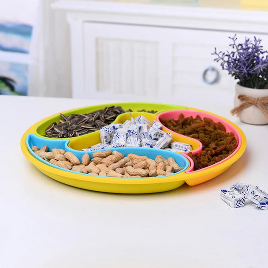 Four-Compartment Food Organizer Dolphin Tray