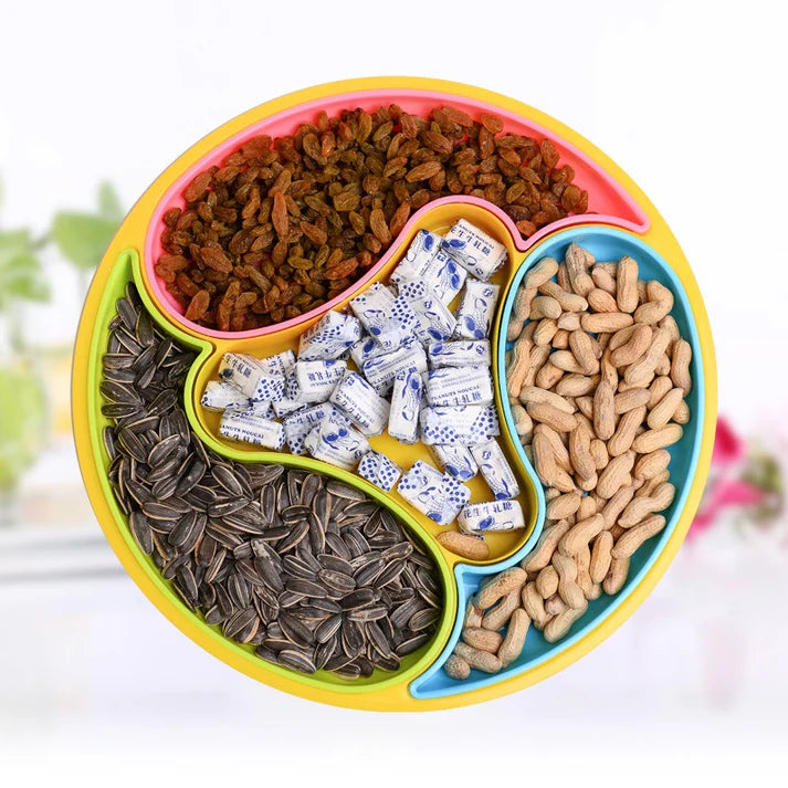 Four-Compartment Food Organizer Dolphin Tray