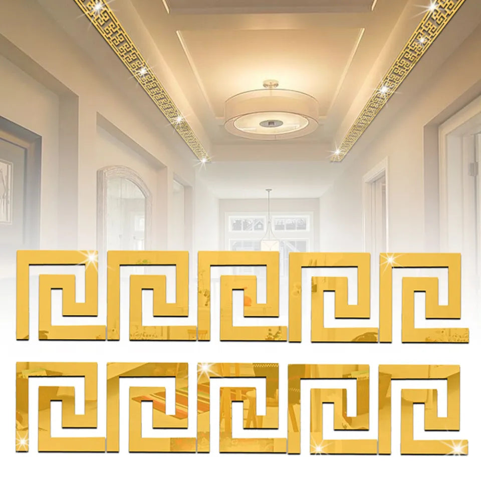 Golden Spiral Acrylic Border