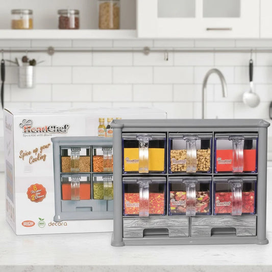 Head Chef Kitchen Multi Slide Spice Organizer, Kitchen Accessories 