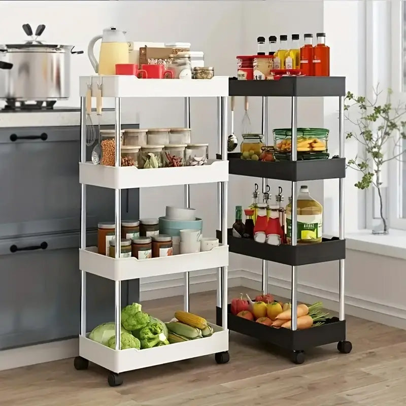 Heavy-Duty 4 Layer Utility Trolley Cart With Casters