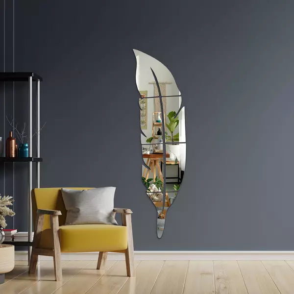Acrylic Feather Mirror