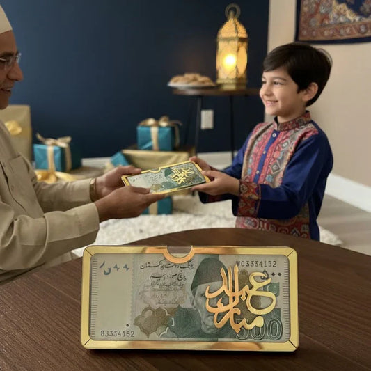 Set Of 5 Acrylic Eid Mubarak Cash Holders
