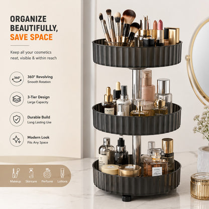 Multi-Functional 360° Rotating Vanity Shelf Organizer