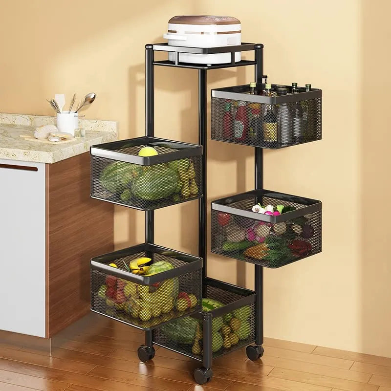 Multi-Purpose Square Metal Rolling Trolley