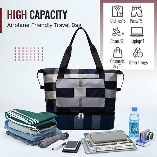 Multicolor Expandable Travel Bag
