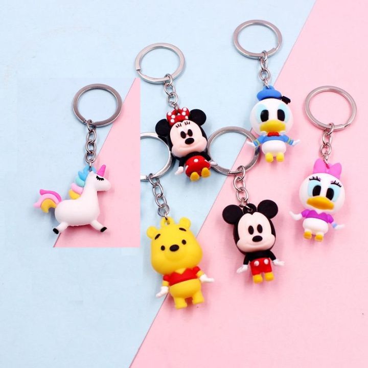 Pack Of 3 Random Characters Rubber Keychains