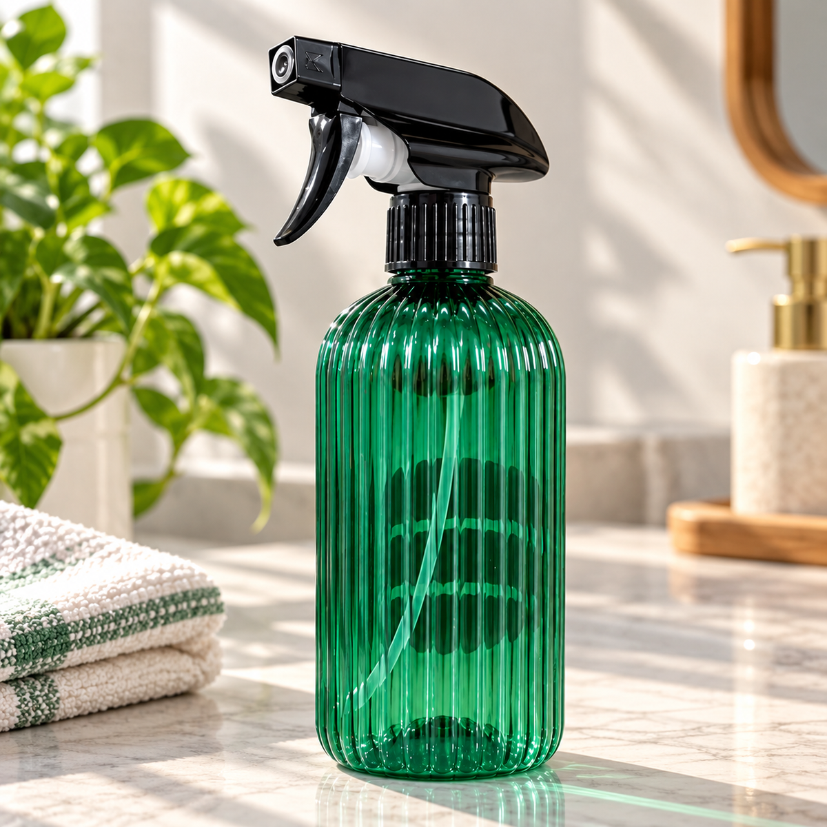 Plastic Spray Bottle Refillable Handheld Trigger Sprayer For Home Use