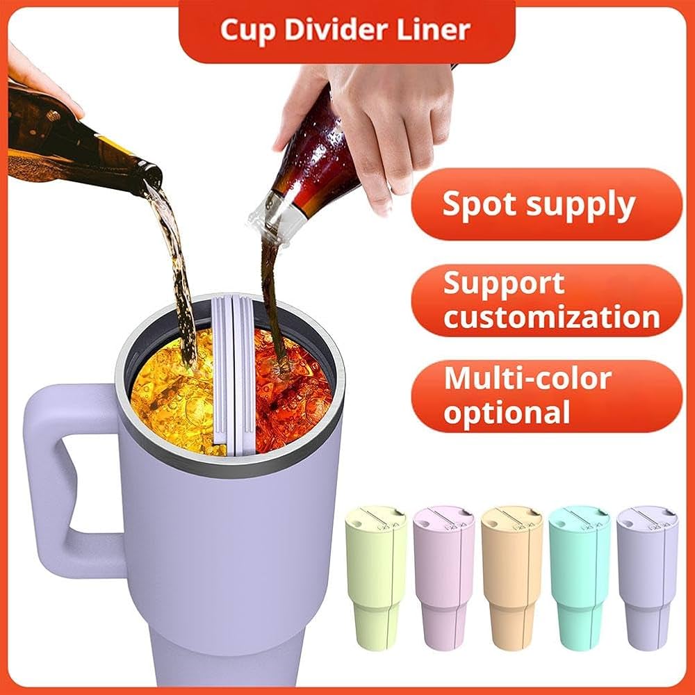 Portable Multi Section Silicone Mug With Dividers