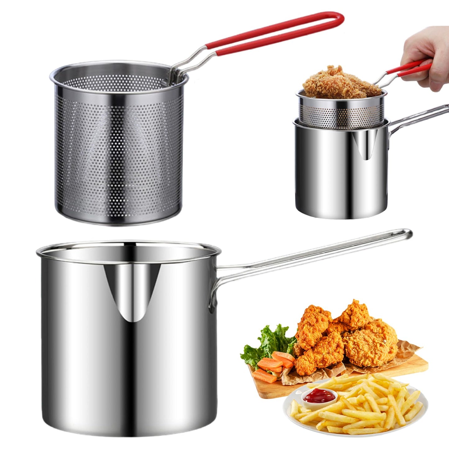 All In One Fryer Pot With Strainer