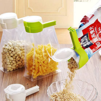 Seal & Pour Food Storage Clip With Cap