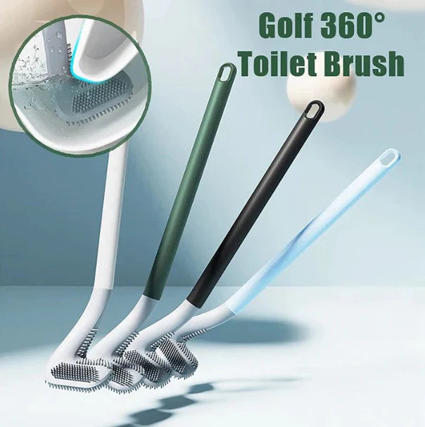 Durable Strong Bristle Hockey Style Toilet Brush