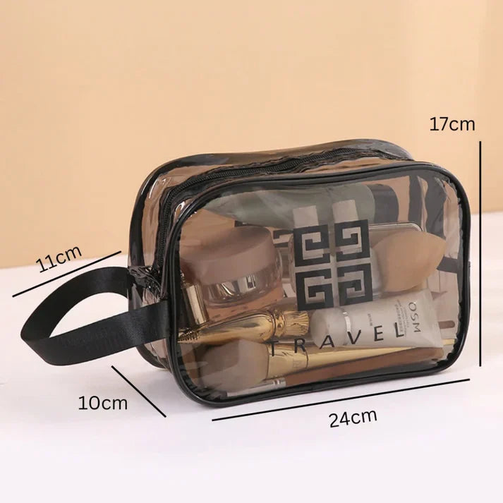 Clear Cosmetic Travel Case With Zipper