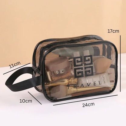 Clear Cosmetic Travel Case With Zipper