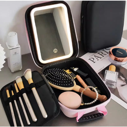 Smart Cosmetic Storage Box with Mirror