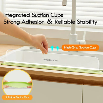 Transparent Acrylic Sink Splash Protector with Strong Suction Cups