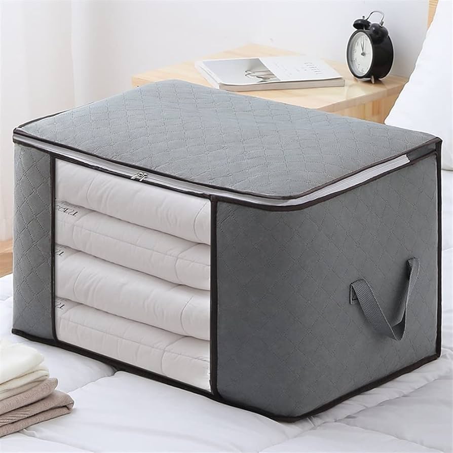 Under Bed Grey Storage Bag, Wardrobe and Organizer 