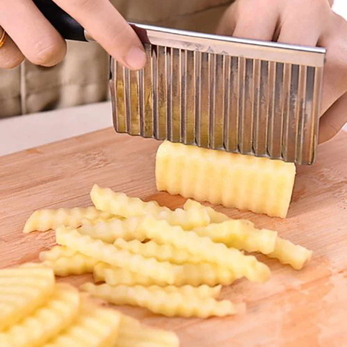 Stainless Wavy Potato Fries Cutter Knife