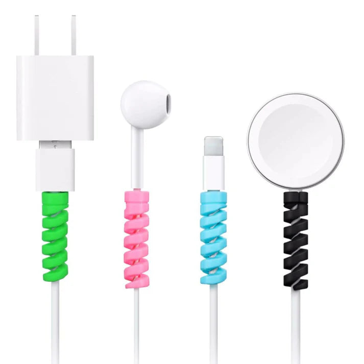 4 Pack Spiral Silicone Charging Cable Protectors