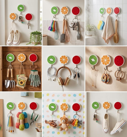 4Pcs Strong Sticky Wall Hooks For Home Organization