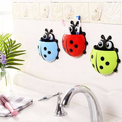 1Pcs Ladybug Toothpaste & Toothbrush Holder