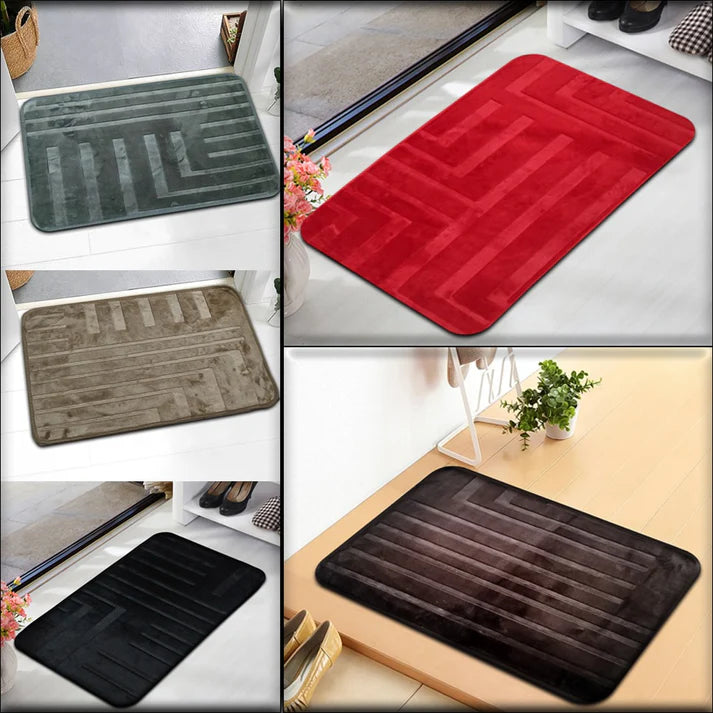 Microfiber Slip-Resistant Floor Mat (Random Color)