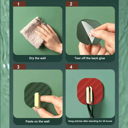 3 Pcs Easy Stick Clear Adhesive Hooks For Home