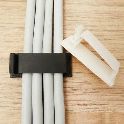10Pcs Sticky Plastic Cables Organizer Clips
