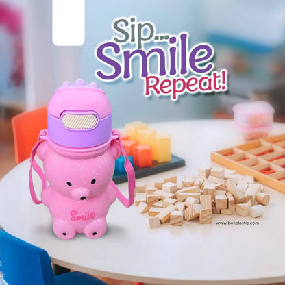 Bear Drinking Kids Water Bottle