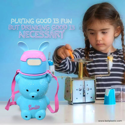 Bear Drinking Kids Water Bottle