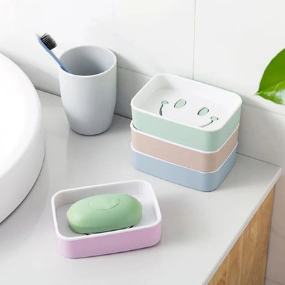 Smiley Face Dual Layer Soap Dish