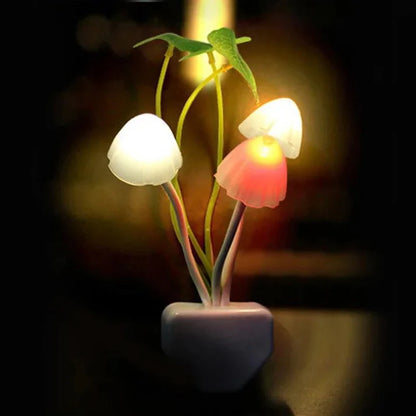 2 Pcs Mushroom Shaped LED Night Lights