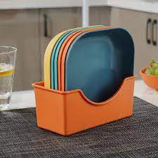 10-Piece Elegant Dinner Plates with Holder