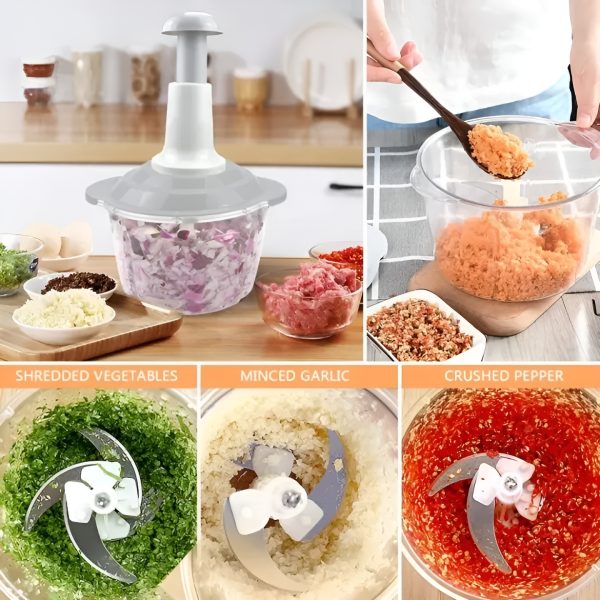 Multifunctional Hand Pat Chopper and Mixer 1.5L