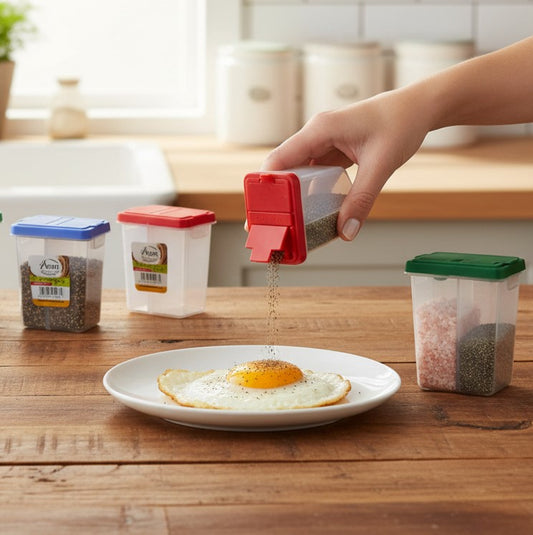 Salt & Pepper Dispenser Easy Pour Kitchen Seasoning Shaker