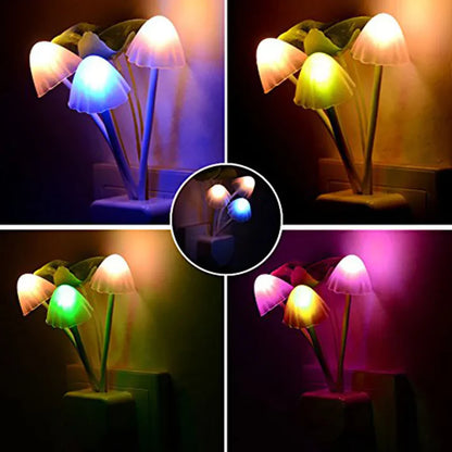 2 Pcs Mushroom Shaped LED Night Lights